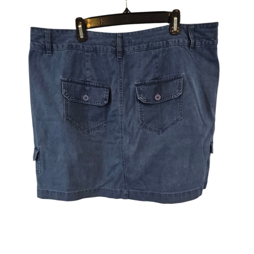 3/$25 Woman Within Size 22W Blue Skort - Picture 2 of 4